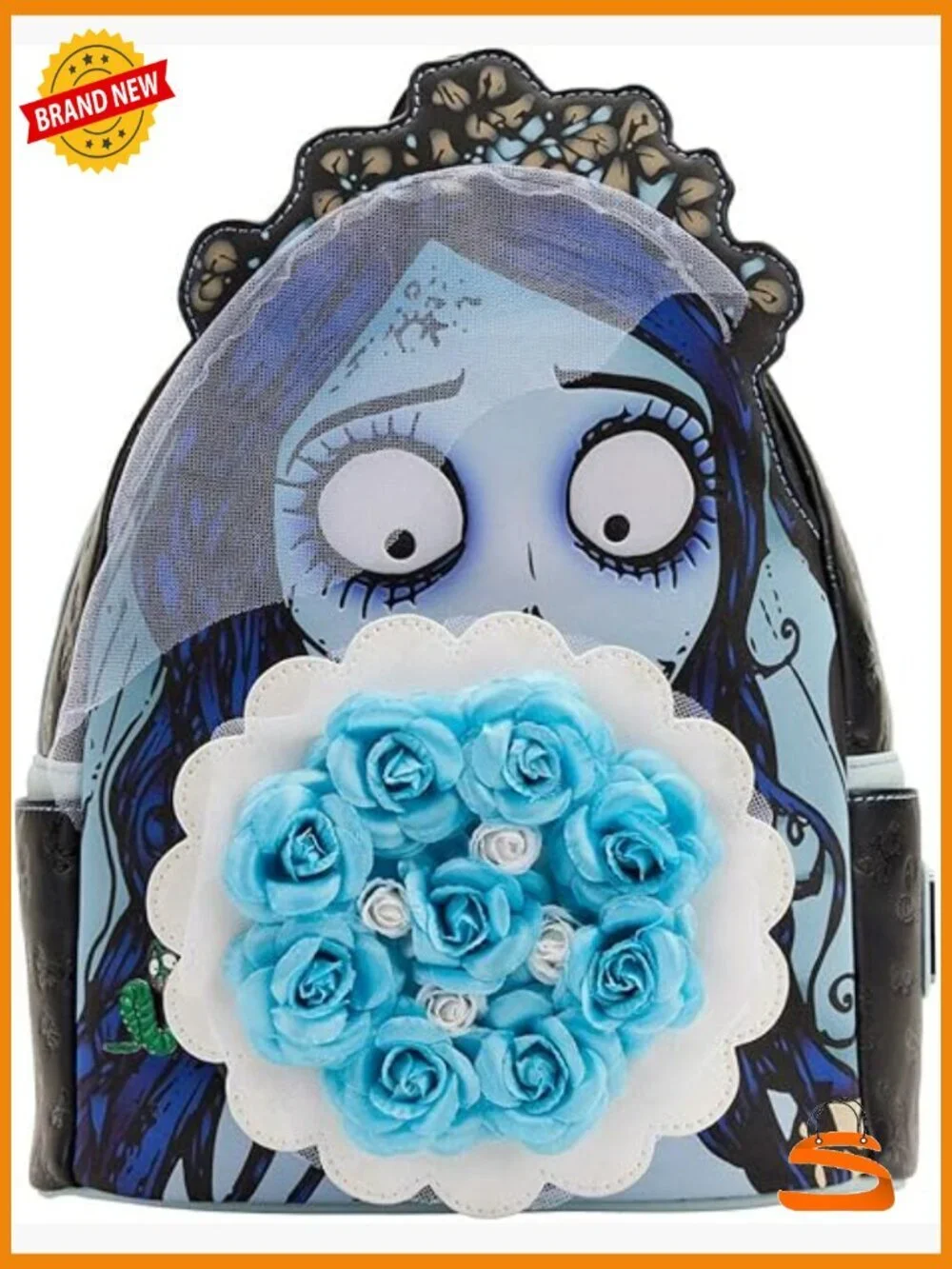 Emily Bouquet Mini Backpack with Faux Flowers and Applique Details
